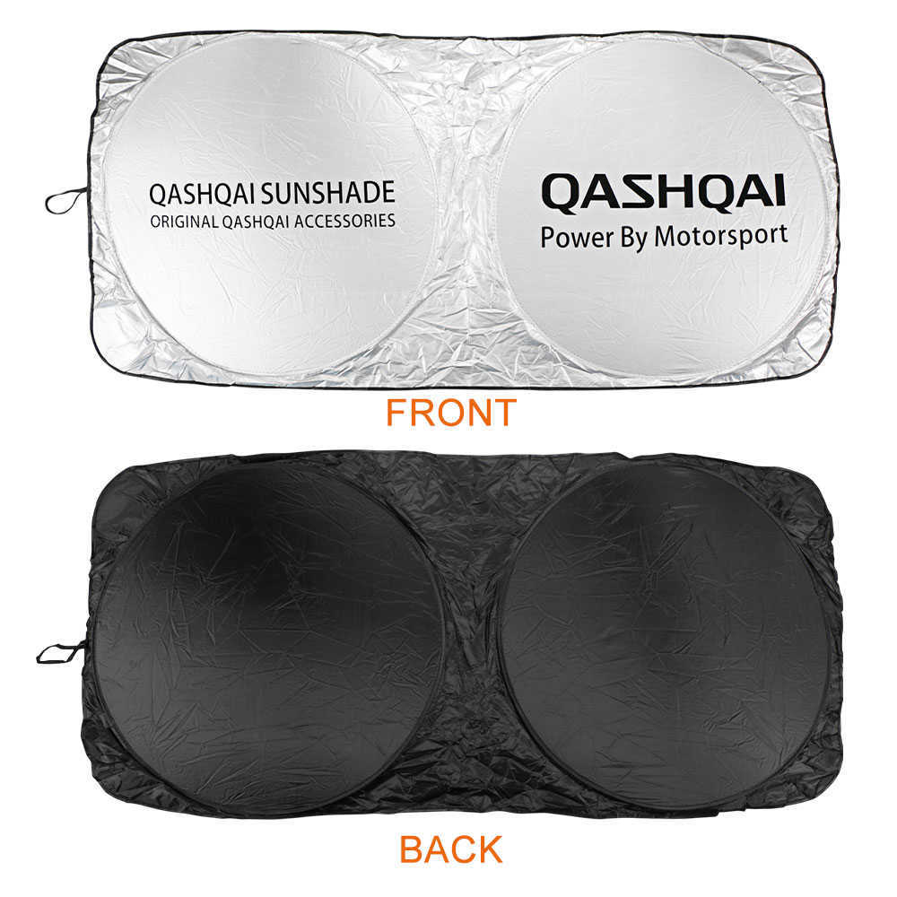 Pare-soleil de pare-brise de voiture couvre les visières de fenêtre avant pour Nissan Qashqai J10 J11 2018 2019 accessoires de pare-brise automatique