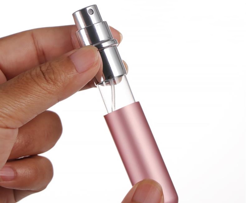 5 ml REFILLABLE PORTABLE MINI PARFUME BAKKA PLASSER ALUMINIUM SPRAIT ATOMIZER Tom parfymflaska Option SN4298