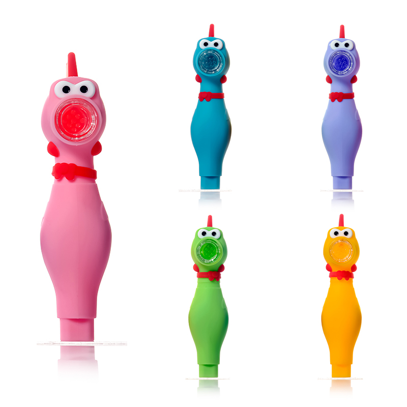 Smoking Accessories Screaming chicken silicone hand pipe with glass dish Dab Rig SRS1002