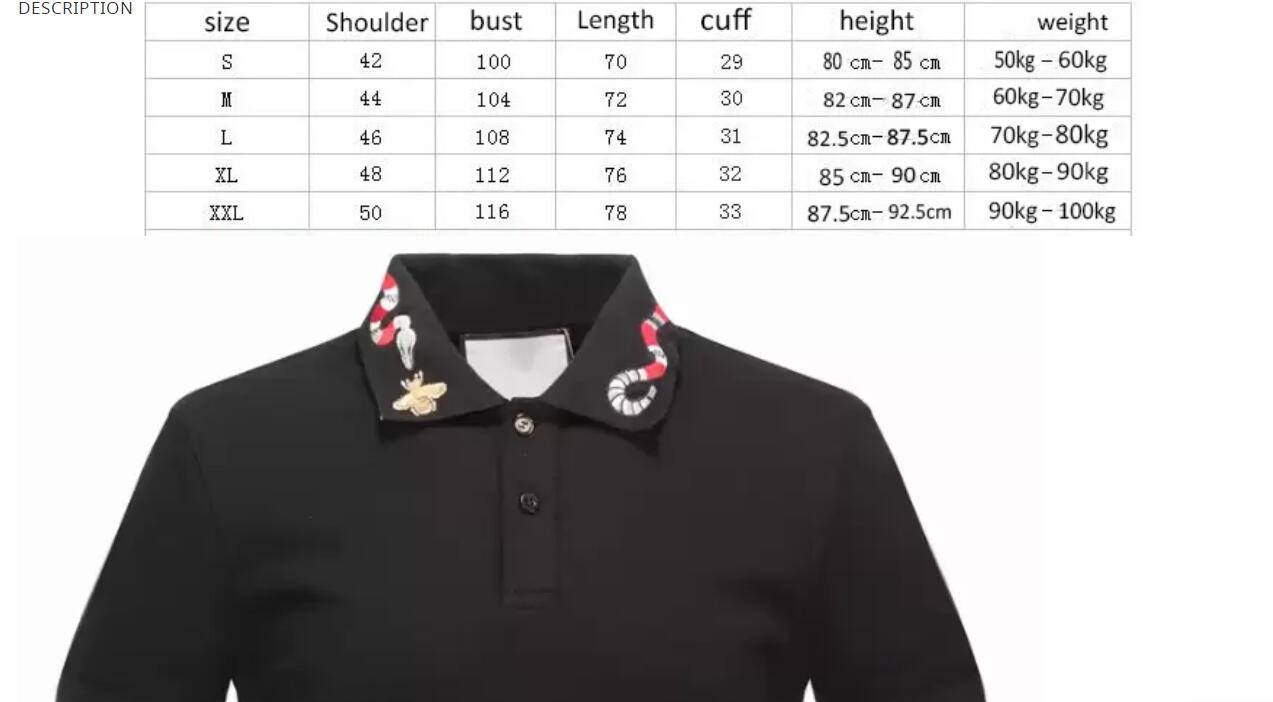 Embroidered collar polo shirt Men's t-shirt Fashion t-shirt Designer shirt Men's casual short-sleeved shirt