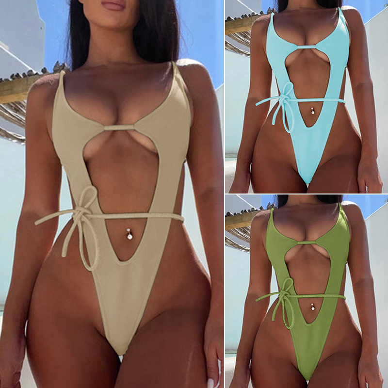 Créatrice de mode Femmes Top Swwear Mini Mini Brésilien Brésilien Bikini Set Thongs Party Party Bandage Sexe Bouchage Saisie jeune