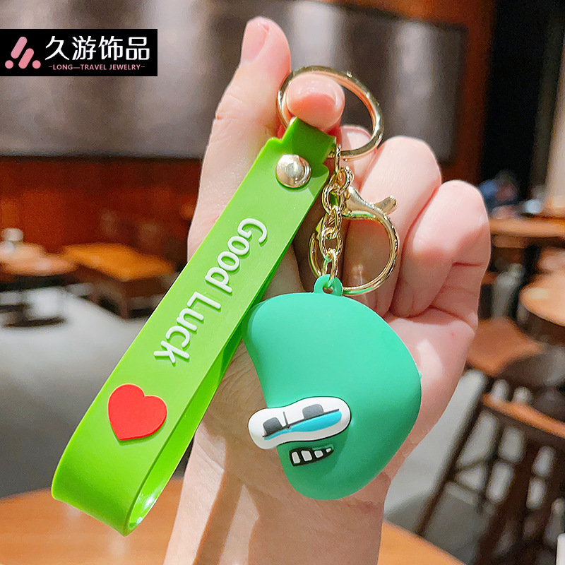 Anime Around Figures 3D Letter Doll Key Ring Charm Cute Keychain Charm Children039s Enlightenment Cartoon Bag Charm Decorations7276021