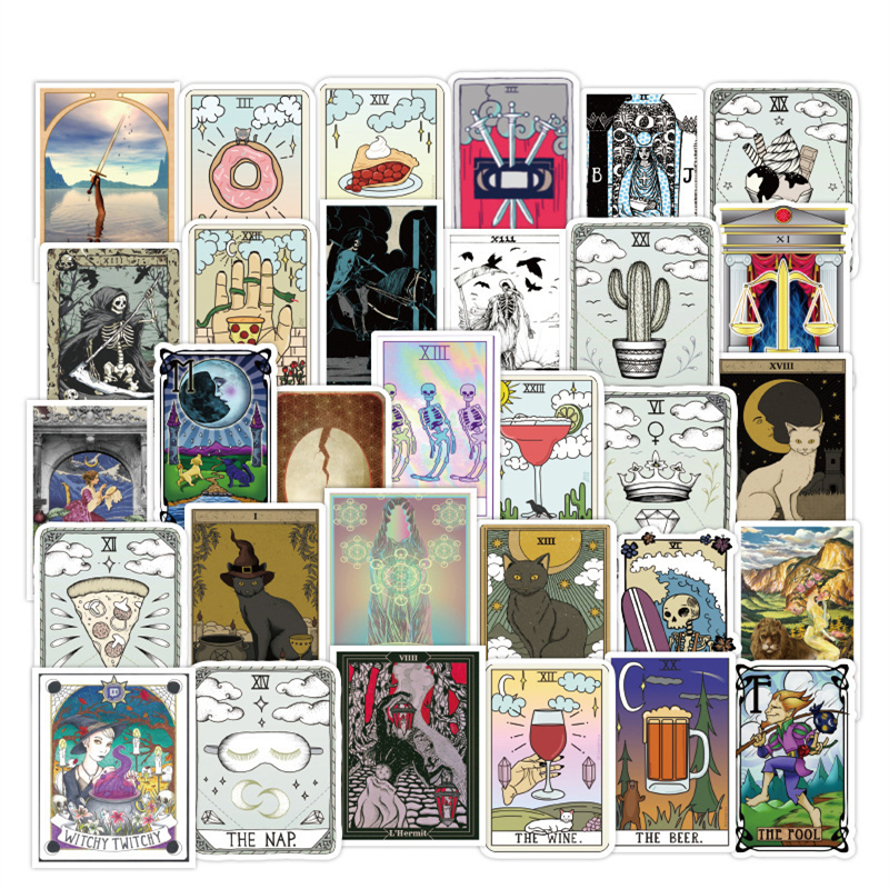 tarot kartı tahmin çıkartmaları kehanet analizi grafiti çocuk oyuncak kaykay araba motosiklet bisiklet çıkartma çıkartmaları toptan