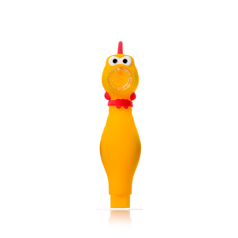 Smoking Accessories Screaming chicken silicone hand pipe with glass dish Dab Rig SRS1002