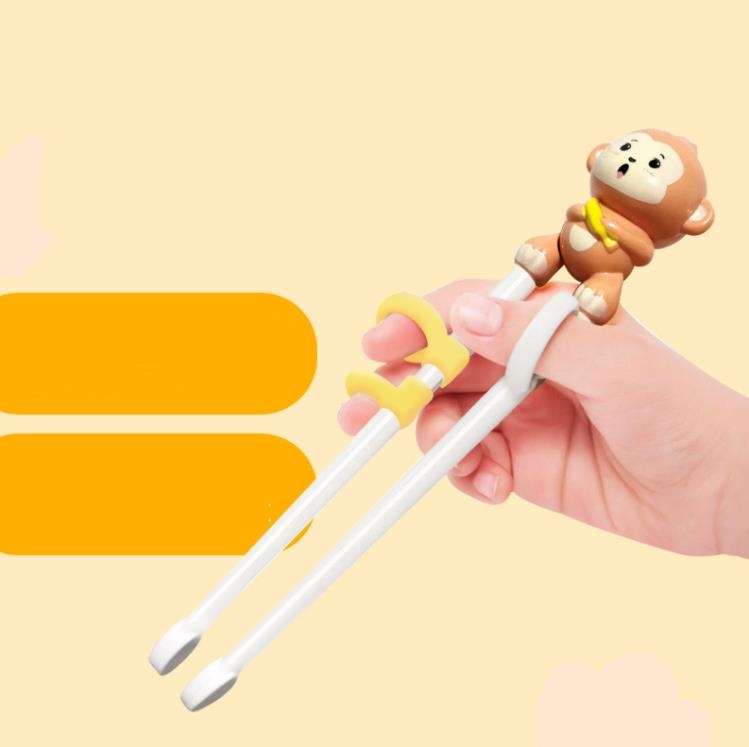 Baby Learning Training Chopsticks Cartoon Animal Animal Shaped återanvändbara söta barnredskap Non Slip Chopstick SN5107