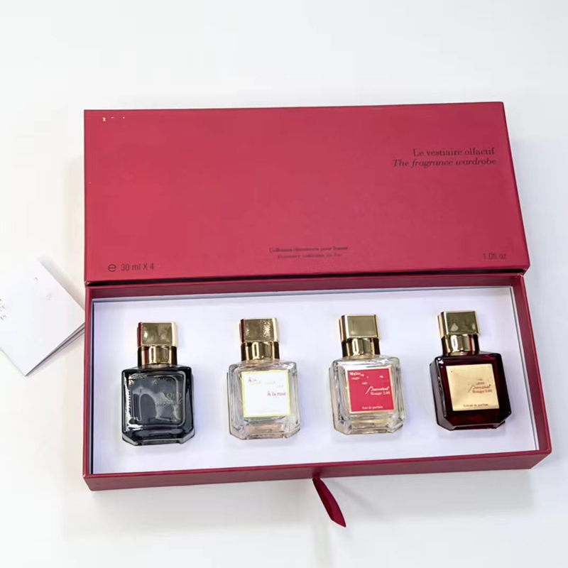 Luksusowa kobieta Masion Baccarat 540 Perfume Zestaw upominkowy 30 ml Rouge Extrait de Parfum Mężczyzn Kobiet Kobiety Długowy zapach z zestawem pudełka na prezent Szybki statek