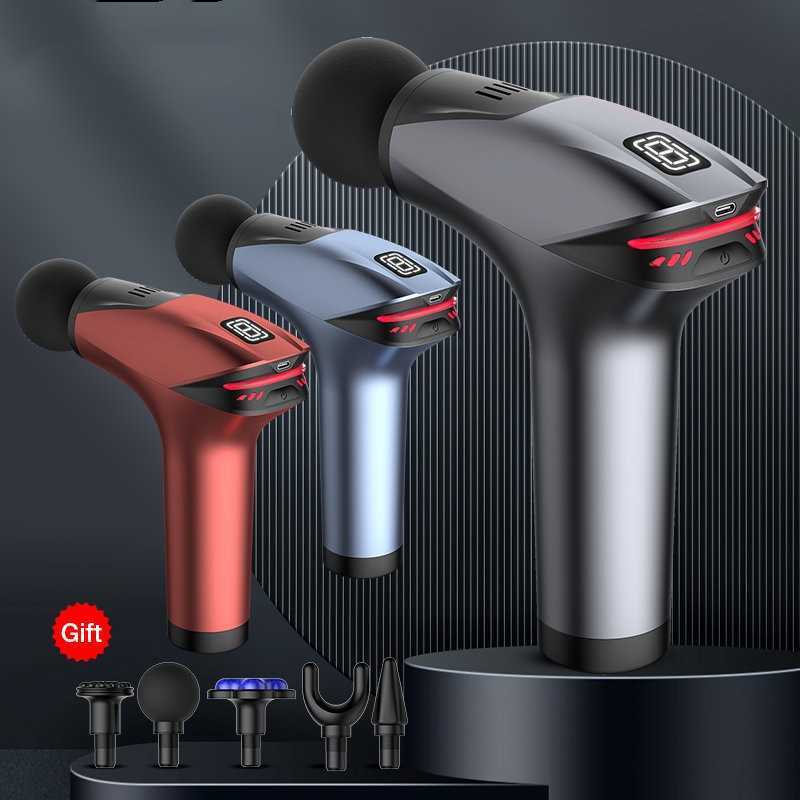 Icy Cold Compress Gun Electric Percussion Pistol Massager For Body Neck Deep Tissue Muscle Relaxation Gikt smärtlindring 0209