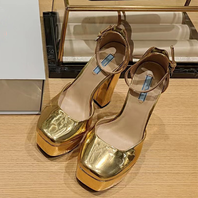 Thick Sole Super High Heel Sandals Women Fashion Week Platform Rome Pumps Shoes Summer Luxury Party Shoes