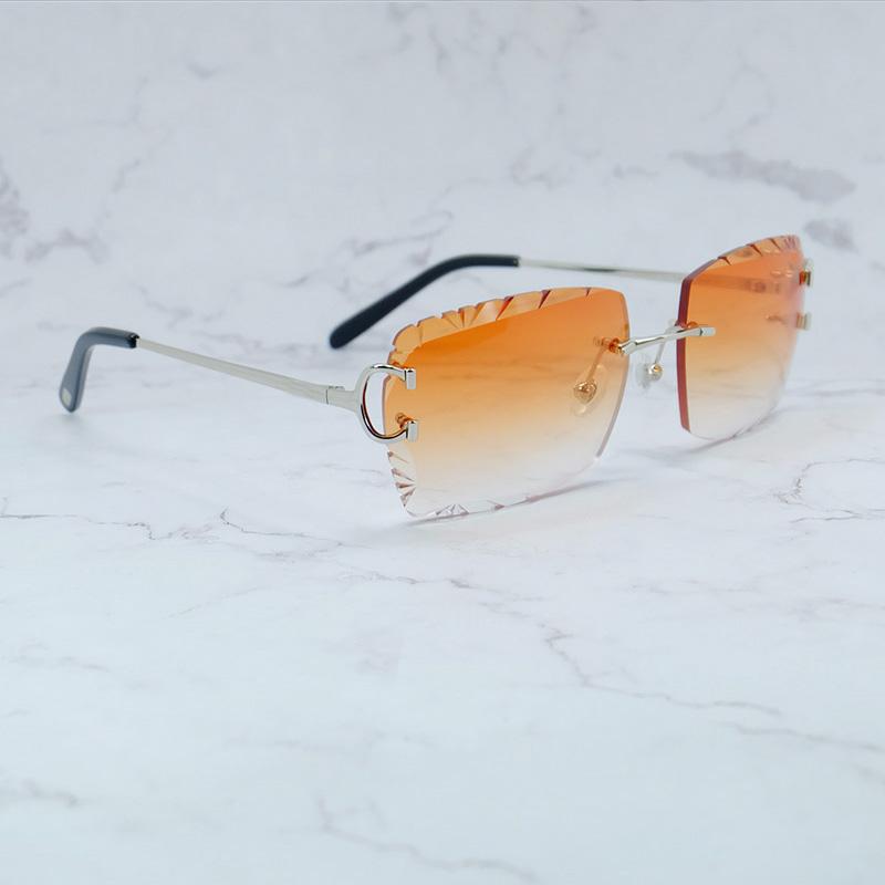 Sonnenbrille Diamantschliff Sonnenbrille Männer und Frauen Stilvolle Draht C Luxus Designer Carter Sonnenbrille Fahren Shades Outdoor Protect Eye229Q