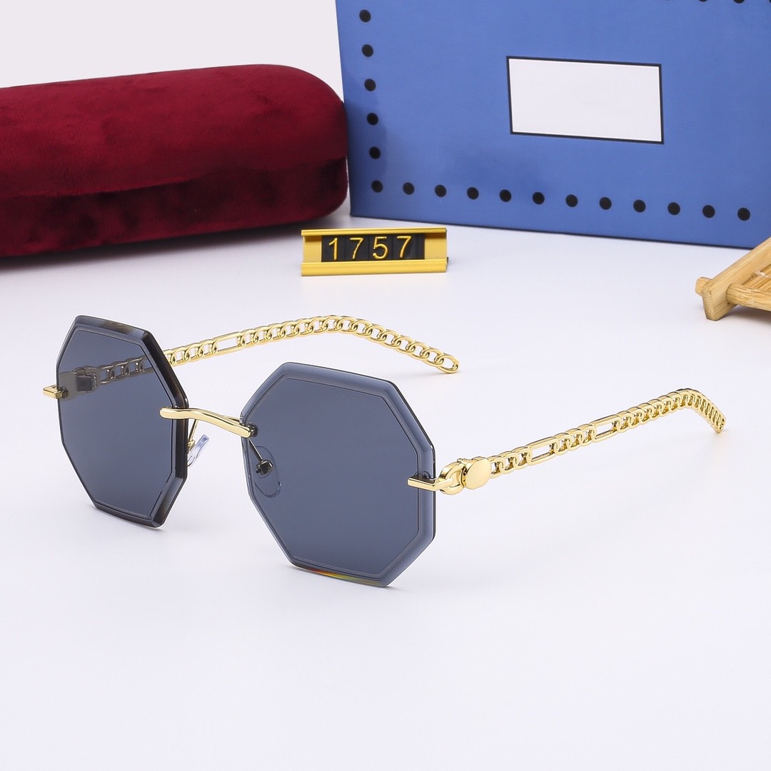 Sunglasses For Women Polygon Metal Women's Sunglasses Vintage Fashion Luxury Brand Design Sun Glasses Square Mirror Gafas De Sol Uv400