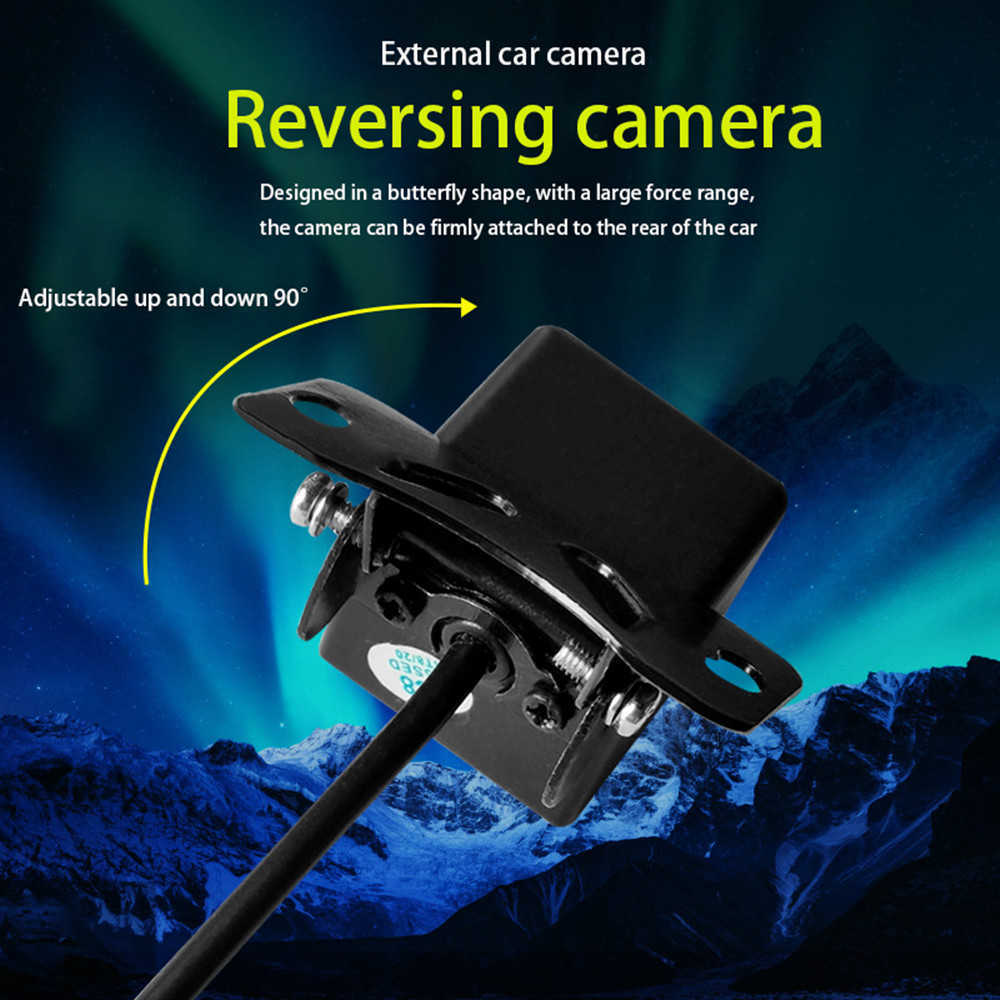 New Car Rear View Camera 4LED Night Vision Reversing Automatic Parking Monitor CCD IP68 Waterproof 170 Degree High-Definition Image