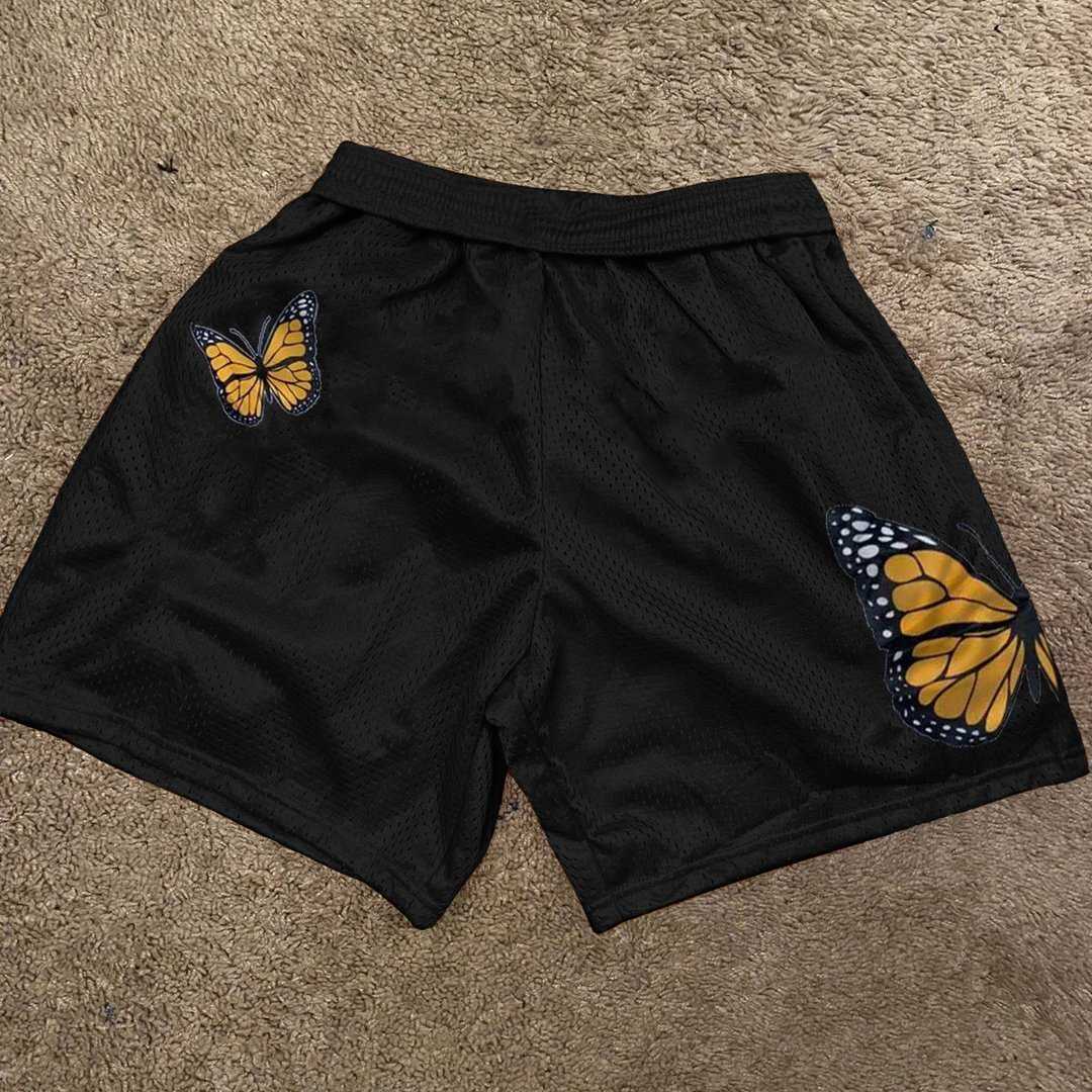 Men's Shorts Butterfly Skeleton Running Shorts Men Sports Y2k Clothes Fitness Bodybuilding Short Pants Quick Dry Gym Training Beach Shorts T230209