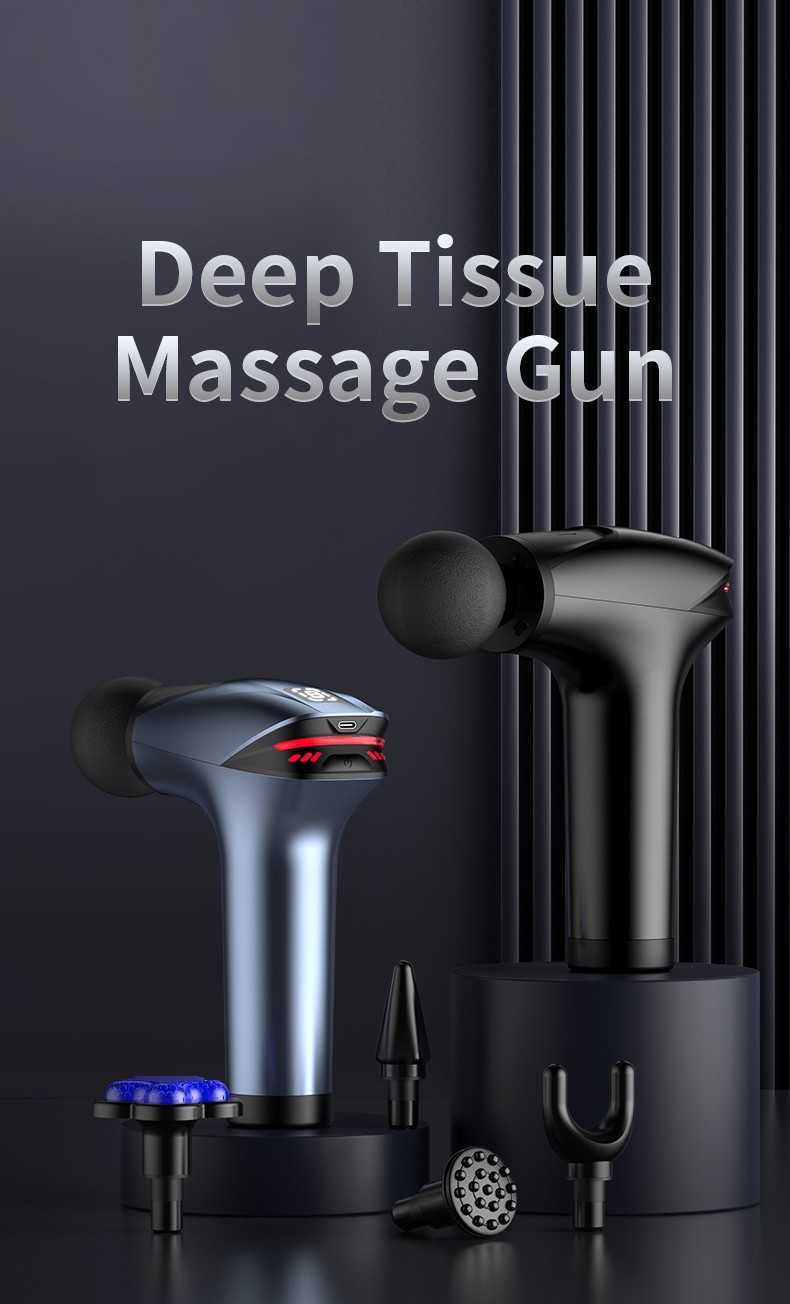 Icy Cold Compress Gun Electric Percussion Pistol Massager For Body Neck Deep Tissue Muscle Relaxation Gikt smärtlindring 0209