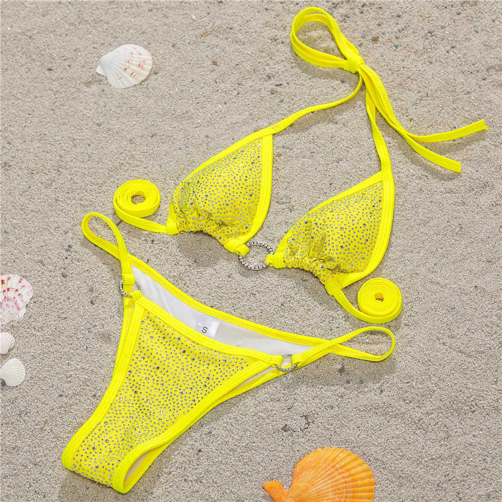 2023 Kvinnor badkläder mode bikini set strass designer baddräkter multicolors sexig sommartid damer baddräkter strandkläder kvinnor badkläder