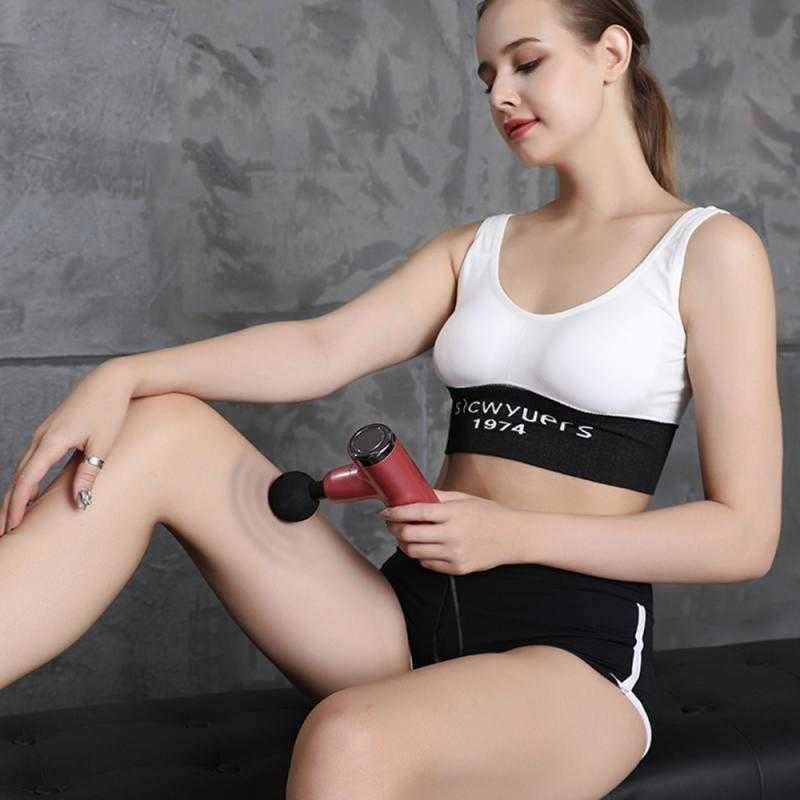 Mini Portable Fascia 4-speed Adjustment USB Charging Muscle Relaxation Electric r Fitness Health Care Massage Gun NEW 0209