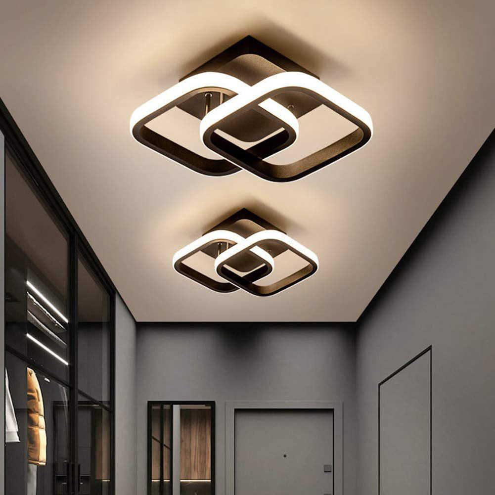 Modern LED Aisle 2 Rings Nordic Corridor Ceiling Lamp for Home Living Room 22W Surface Mounted Led Balcony Lights 0209
