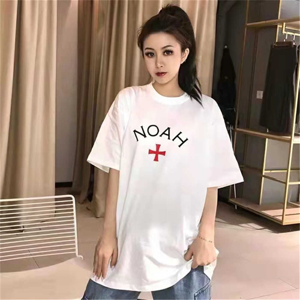 T-shirty męskie 2022 wielokolorowe Noah Cross Tee Men Kobiety Klasyczny graficzny nadruk Noah T Shirt Tops Krótkie rękawie Japonia T230209