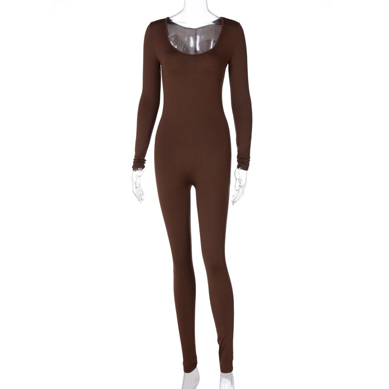 Vrouwen jumpsuits sexy bodycon outfits lange mouw casual club feest skinny jumpsuits slanke rompers