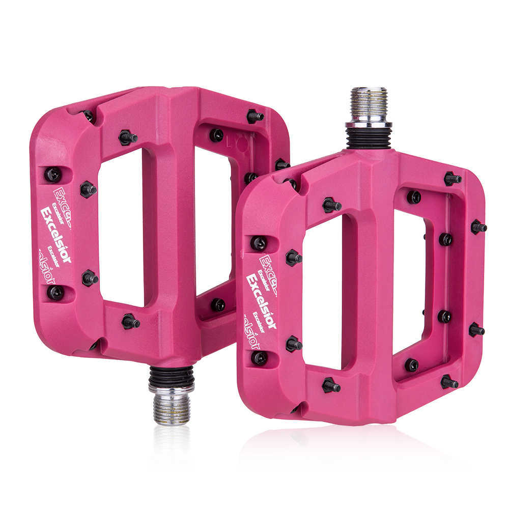 Bike Pedals MTB Bike Pedal Nylon 2 Bearing Composite 9/16 Mountain Bike Pedals High-Strength Non-Slip Bicycle Pedals Surface for Road BMX MT 0208