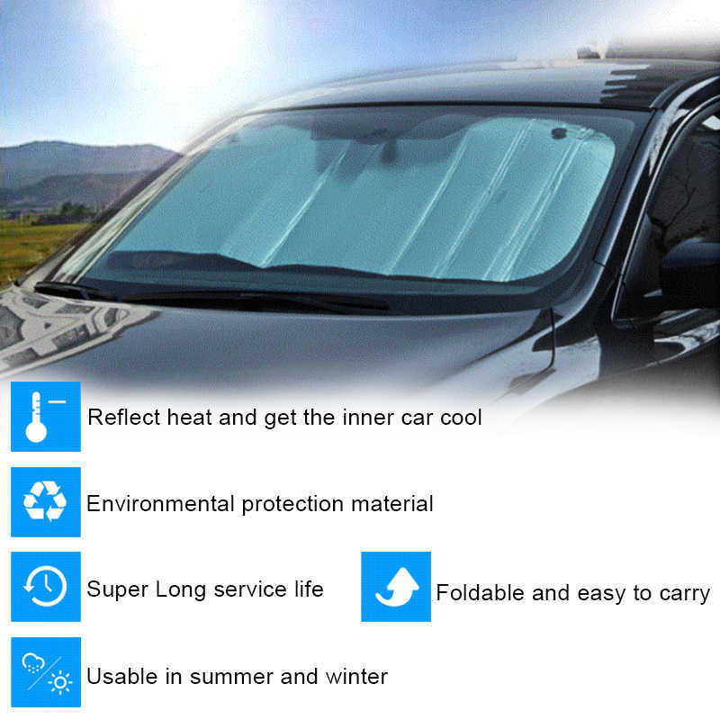Window Sun Shade For Car Window Windshield Sunshade Front Rear Back Car Windshield Cover Sun Visor Film Foldable