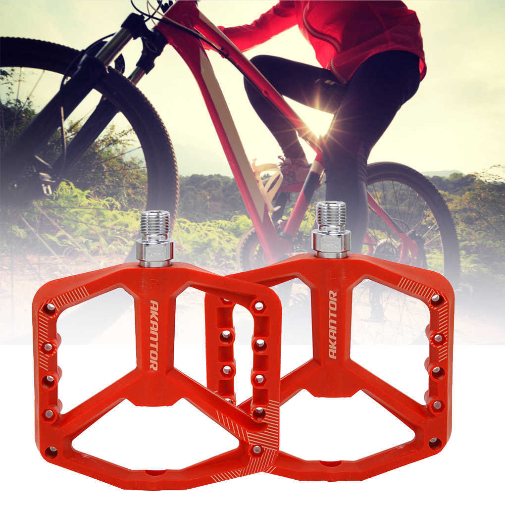 Pédales De Vélo Ultra-Léger Joint Roulements Vélo Vélo Pédales Vélo En Nylon Route VTT Pédales Plat Plate-forme Vélo Pièces Accessoires 0208