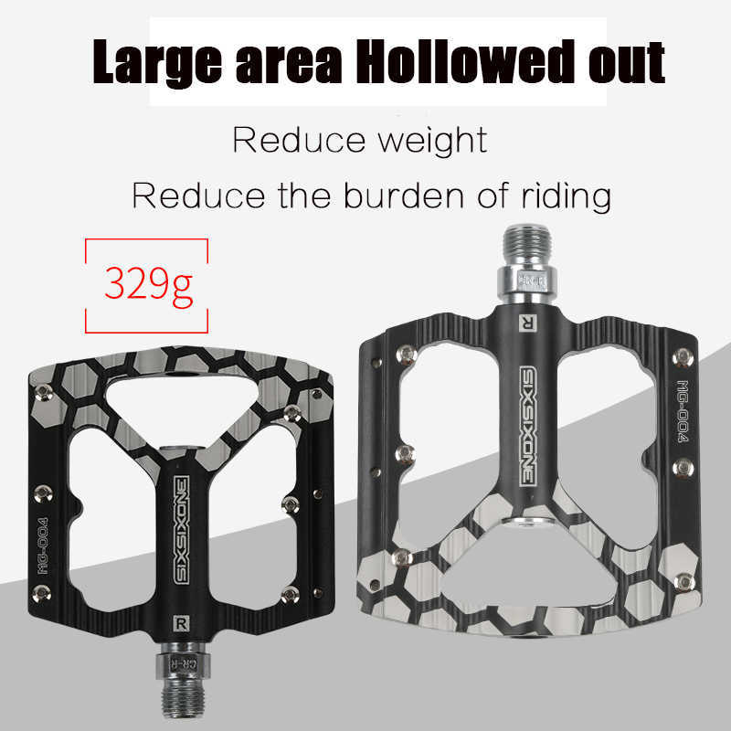 Bike Pedals Sixsixone Mountain Bike Pedal 661 Bearing Aluminum Alloy Bicycle Pedal Off-Road Vehicle Anti-Skid Pedal 0208