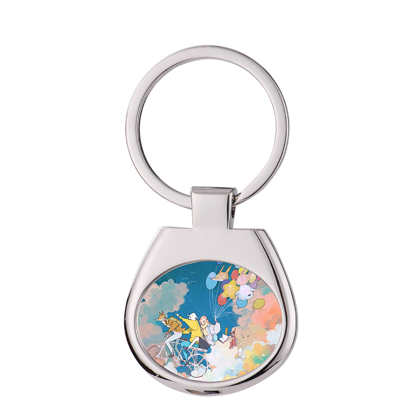Bag Parts Sublimation DIY White Blank European and American Metal Irregularity Keychain