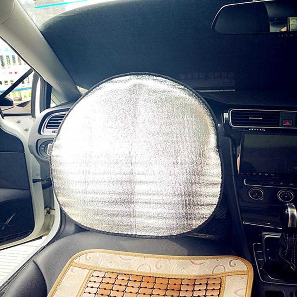 Auto Car Steering Wheel Sunshade Side Window Aluminum Foil Thicken Steering Wheel Cover Sunscreen Insulation Side Sun Shade