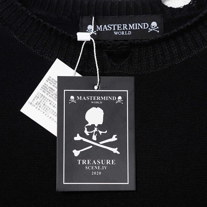 T-shirts pour hommes surdimensionnés MasterMind Japan Dark Skull T-shirt de haute qualité MMJ 480g Heavy Hole Effect T-shirt pour hommes femmes 1 1 Tee T230209