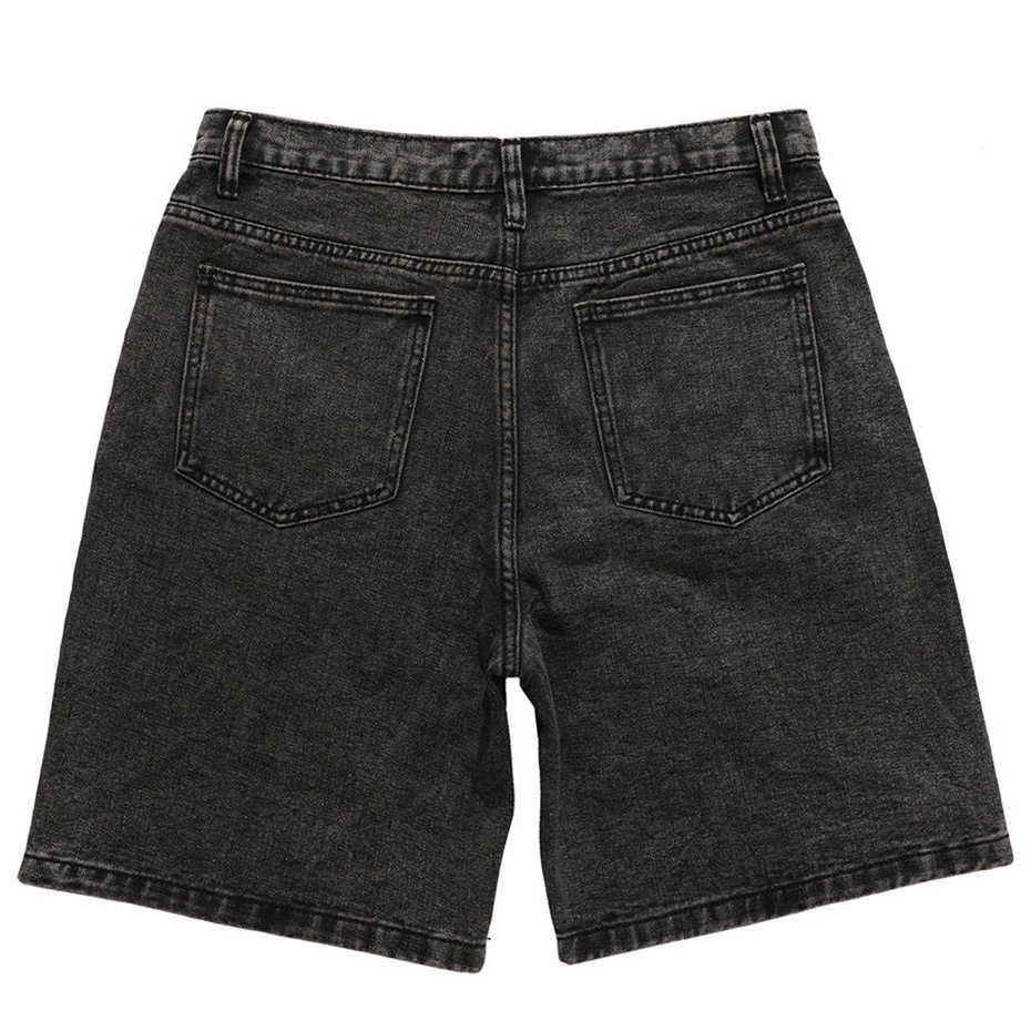 Heren shorts streetwear Harajuku denim shorts 2022 nieuwe mannen patchwork oversized hiphop blauwe jeans shorts zomer casual losse shorts t230209