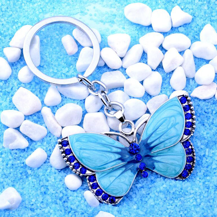 Keychains Fashion Accessories Crystal Animal Futterfly Vintage Rhinestone Key Chain Rings smycken Presentbil Charms Holder Keyrings