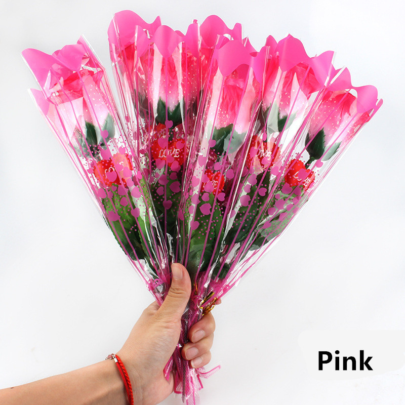 День святого Валентина Вечеринка поставляет светодиодные красочные розовые цветочные цветочные светящиеся мигающие палочка Букет Букет рождественский декор