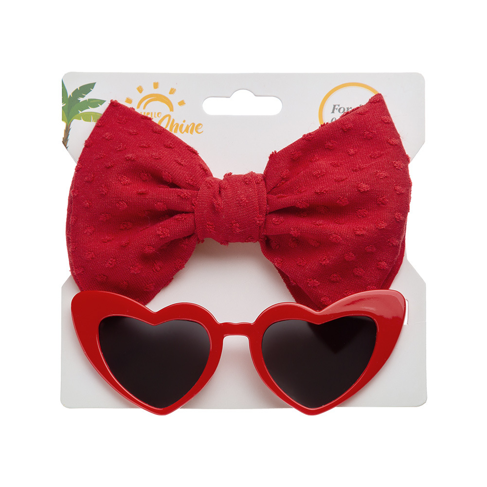 Heart Sunglasses Baby Girls Nylon Headband Baby Boy Girl Seaside Mental Eyeglasses Kids Accessories Headwear Wholesale