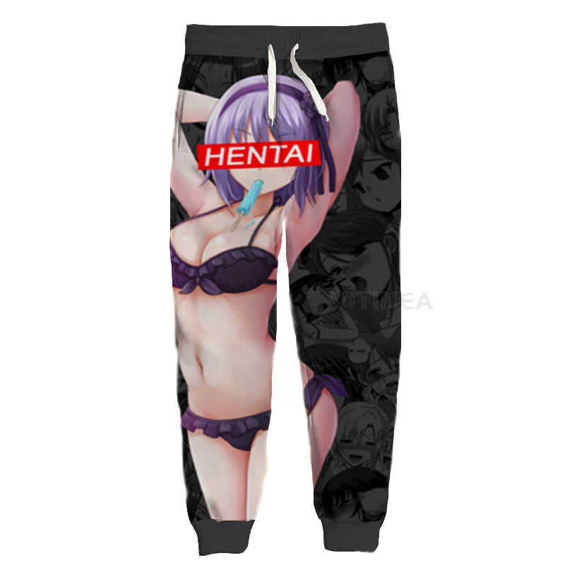 Männer Hosen Neue Mode Ahegao Grafik Frühling Herbst Winter Hip Hop Casual Marke 3D Drucken Anime Polyester Y2302