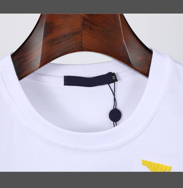 2023 Dise￱ador para hombres T COVITAS MANCES Summer Bordado amarillo Camiseta Estampado Camiseta Algod￳n de algod￳n Luxurys Camas