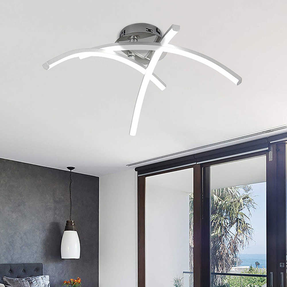 Luci Illuminazione a LED interni 18W 3Luci Lampade ad arco a onde creative 85-265V Camera da letto Sala da pranzo Lampadario a soffitto 0209