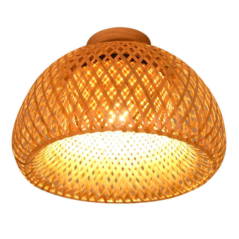 Luci Natural Bamboo Dia 30 / 38cm E27 Minimalismo Home Creative Lighting Room Corridoio decor Cage lamp Fixtures 0209