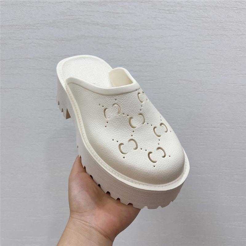 hole shoes thick soled women's slippers wear summer beach shoes women's platform shoes trawl red
