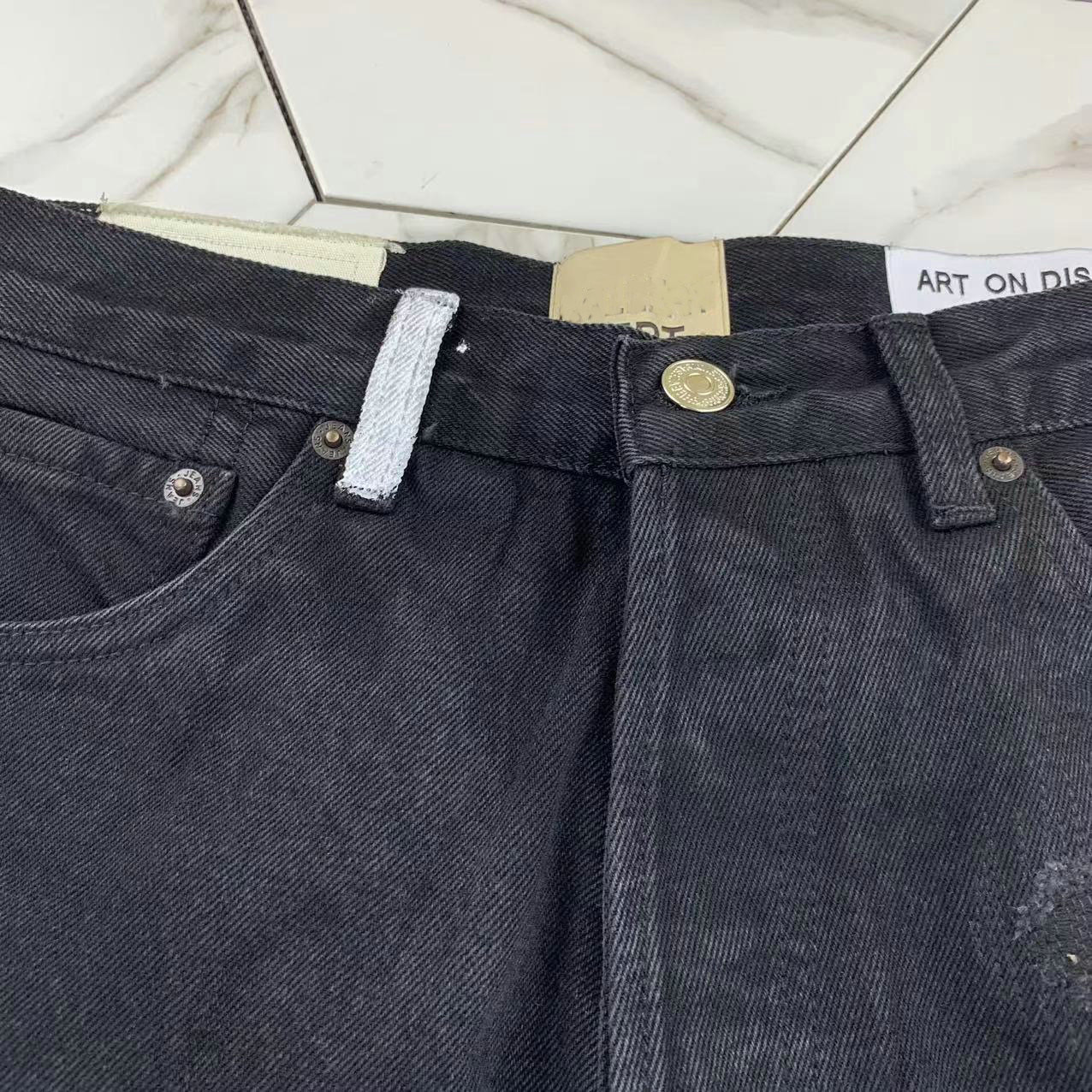 HM889 Herrenjeans, schwarze Cargohose, Designer-Jeans, Röhrenjeans, Aufkleber, helle Waschung, zerrissene Motorrad-Rock-Revival-Jogginghose, True Religions153l