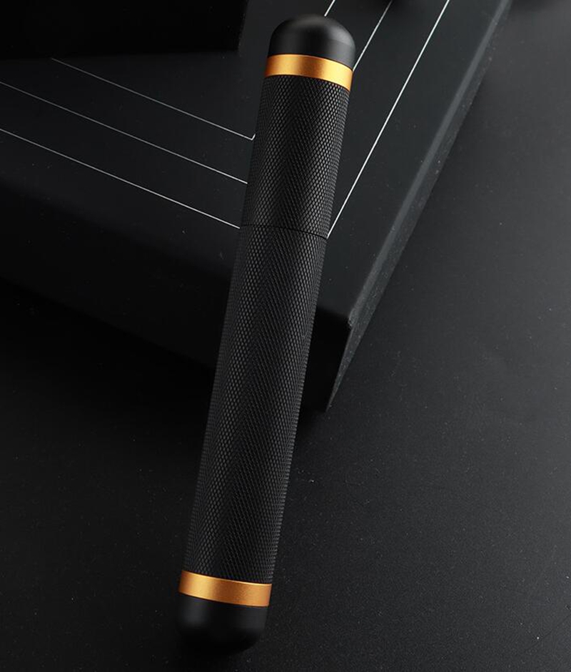 Latest Smoking Cigar Colorful Metal Alloy Portable Dry Herb Tobacco Cylinder Stash Case Storage Tube Portable Seal Cigarette Holder Decorative Ring