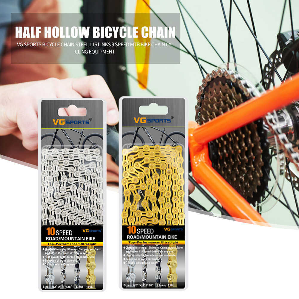 S VG Sports 8 9 10 11 SPEED Bicycle Ultralight 116 Links MTB Road Half Hollow Stail Tows 0210