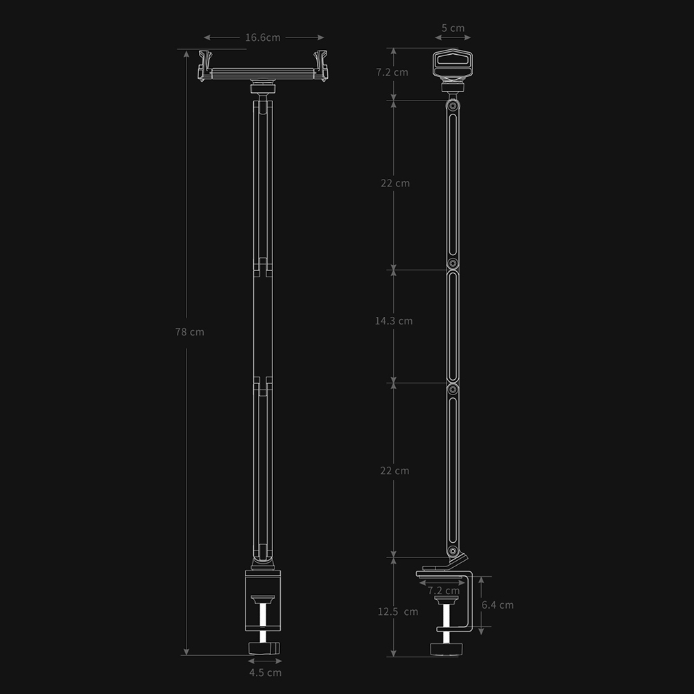 P67 Lazy Arm Schreibtisch-Tablet-Halterung, verstellbare Aluminiumlegierung, tragbar, wiederverwendbar, für den Haushalt, Wohnheim, Tablet-Bett-Halterung für Tablets, Notebooks