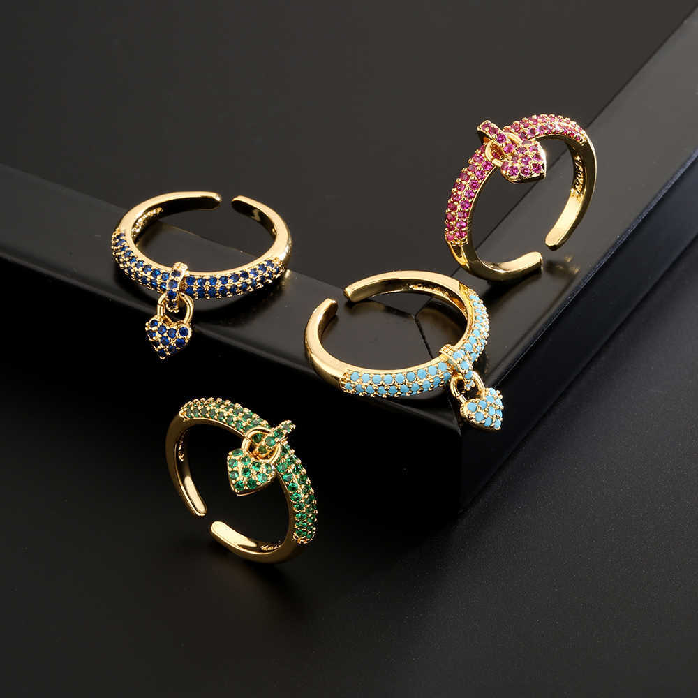 Солитарное кольцо Newbuy Fashion Красочная кубическая циркония