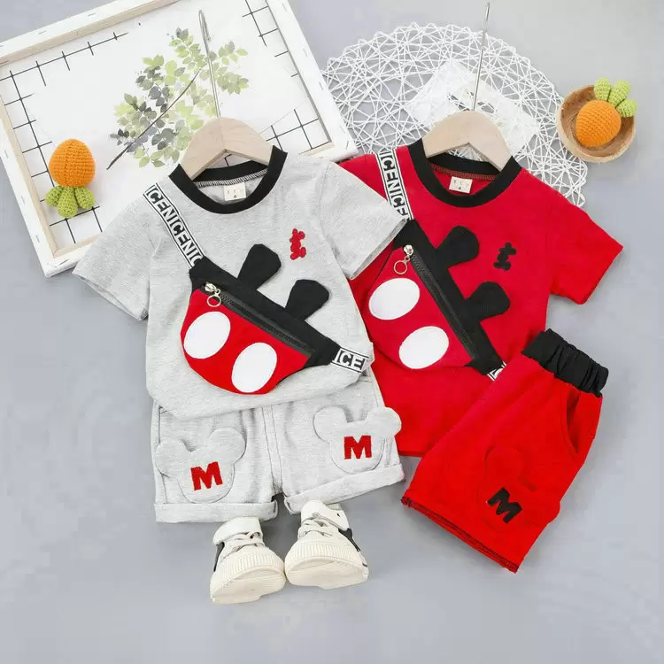 2023 Clothing Sets New Summer Baby Clothes Suit Children Fashion Boys Girls Cartoon T Shirt Shorts Toddler Casual Clothing Kids Tracksuits