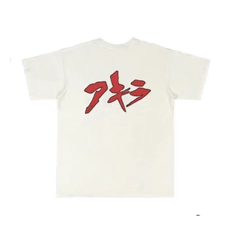 White Tee T Shirts Hip Hop Sleeves Men's Plus Tees Quality Cartoon Printed T-shirt Top