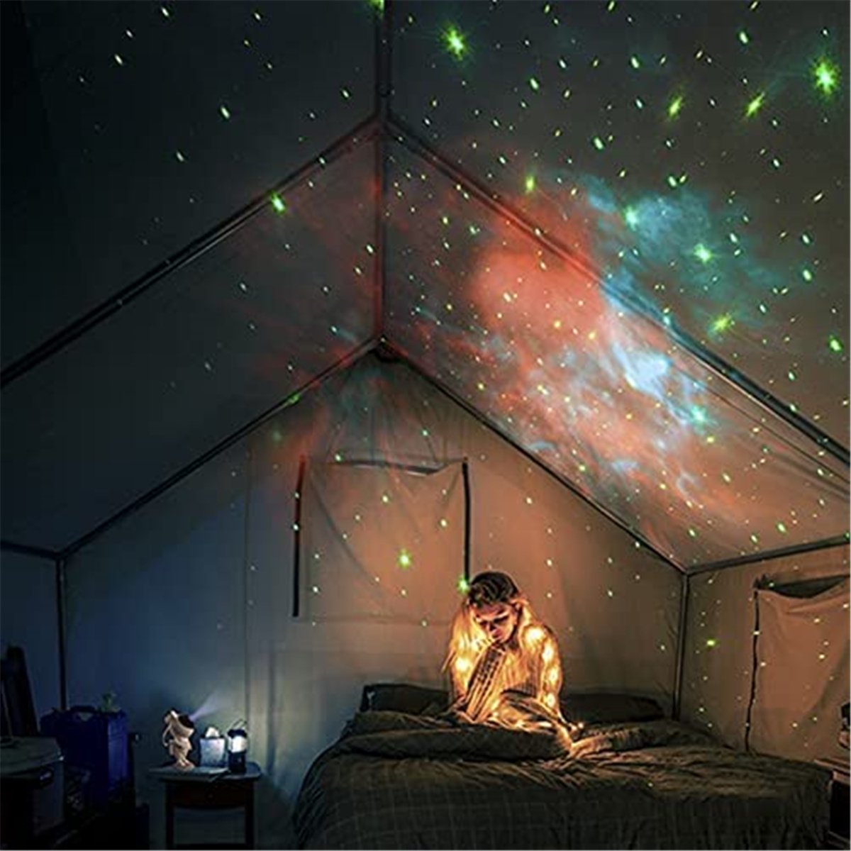 Multi-function Bluetooth Speaker Astronaut Star Light Bedroom Colorful Projection Light Atmosphere Light Spaceman Ornaments Night Light