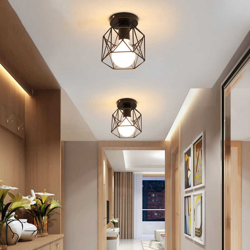 S Golden Corridor LED Simple moderne entrée porche balcon luxe créatif plafonnier E27 0209