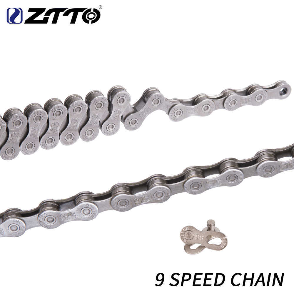 Catene ZTTO MTB 116 maglie Super light Road 9S Speed Chain Mountain Bike con Master Missing Link Bicycle Parts 0210