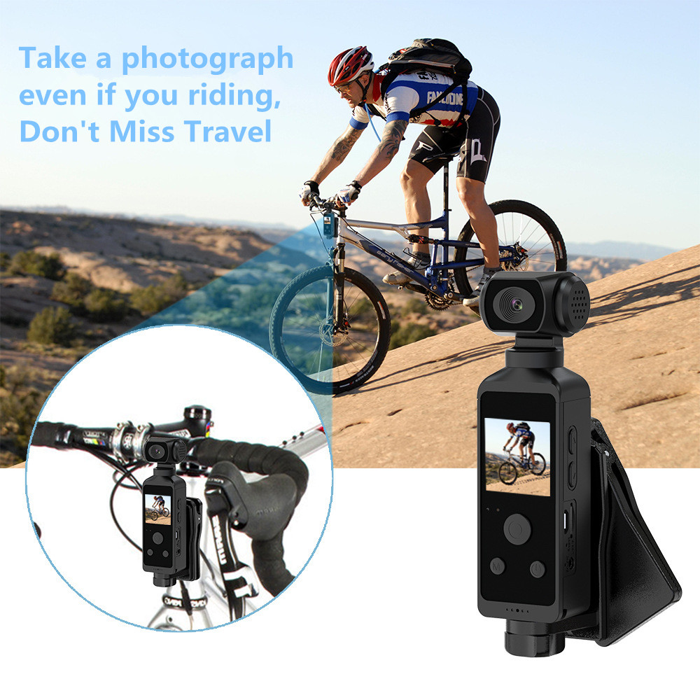 4K Sports Pocket Camera videokamera Mikrofonlinje i gränssnittet 270-graders roterande lins av videokameror små och bärbara