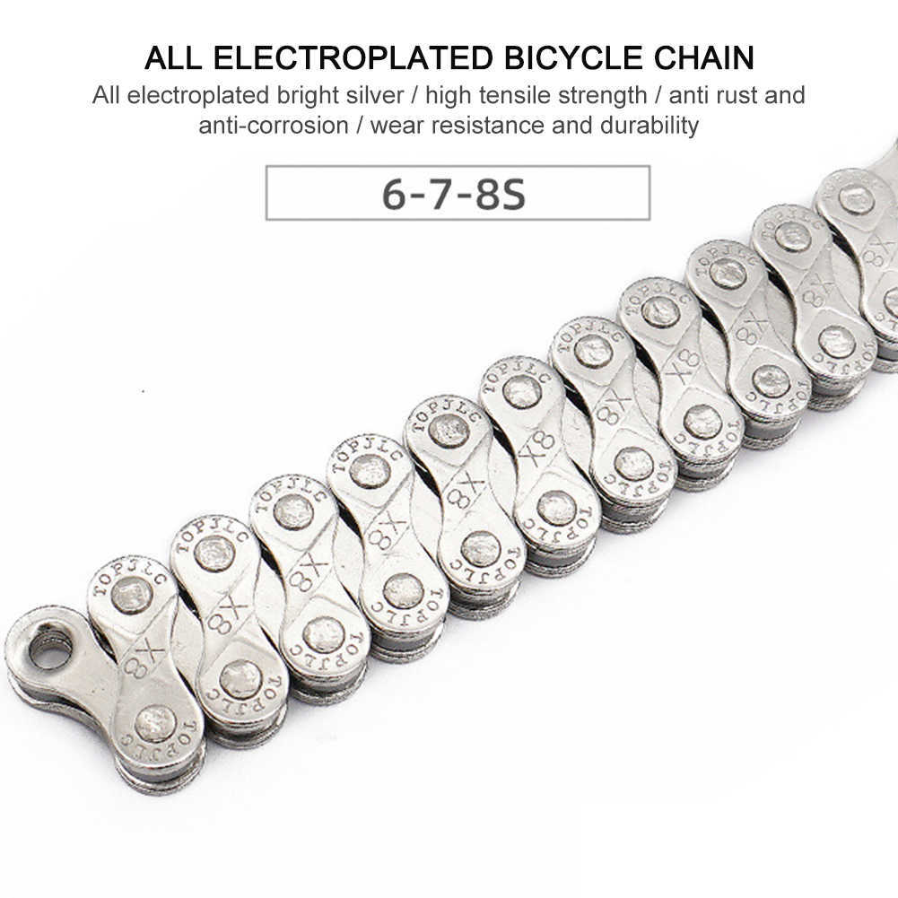 6 7 8 Single Speed Velocidade s Carbon Steel Bike 1/2 x 2/32 inch 116 Links Bicycle Chain for MTB 0210